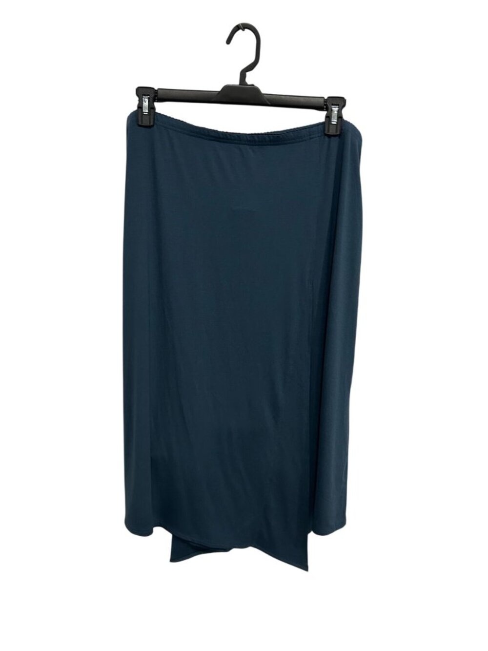 J. Jill XL Blue Stretch Asymmetrical Midi Skirt Minimalist Neutral Aesthetic
